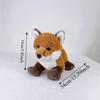 Fluffy Texture Lying  Plush Toy Realistic Design Red Plush Toy Cute Simulation  Plushie  Home Decor