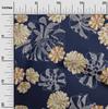 oneOone Cotton Flex Dark Blue Fabric Floral With Lines Diy Clothing Quilting Fabric Print Fabric By Yard 40 Inch