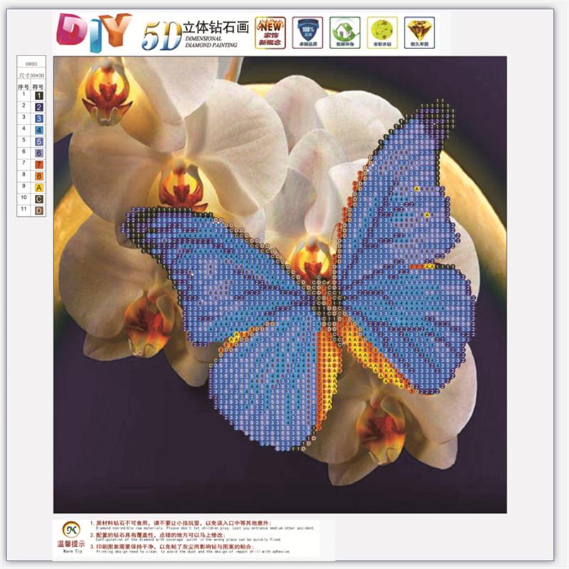 

HUACAN 5D алмазная живопись Алмазная мозаика бабочка ремесленная картина стразы Алмазная мозаика домашний декор 30*30 cm