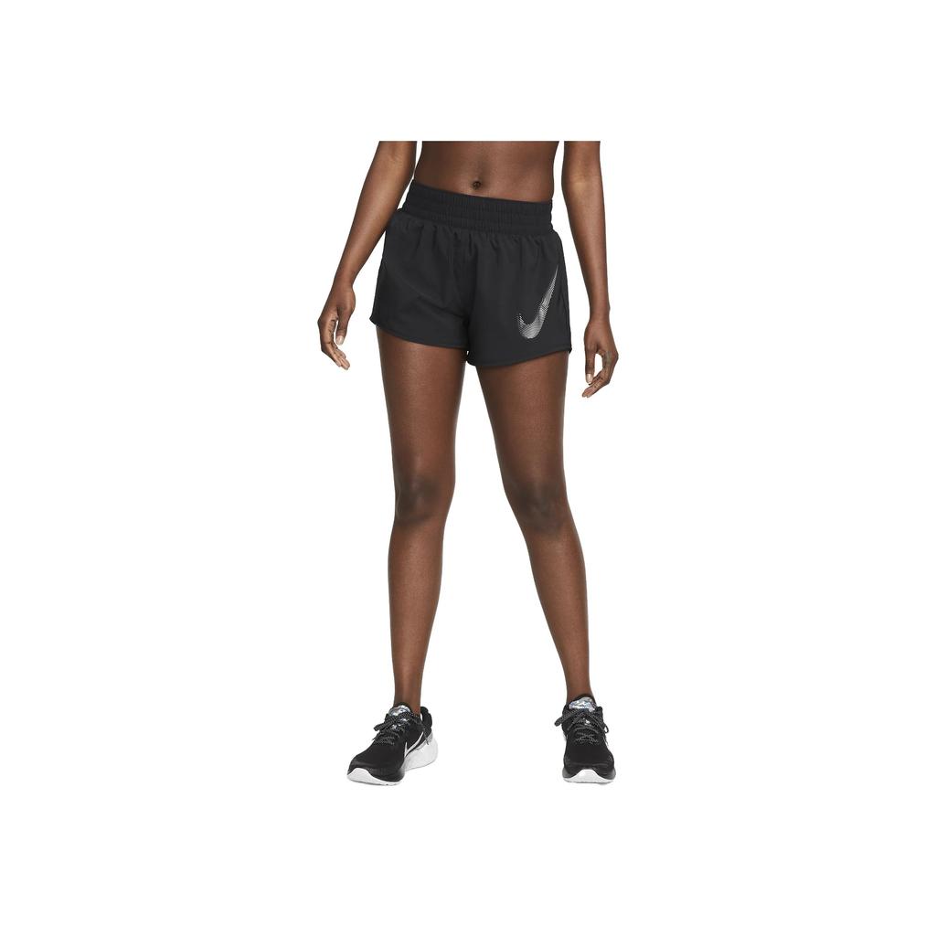 Nike Dri-FIT One Swoosh Breathable Fitted Mid-Rise Printed Sports Shorts Women shorts Black FB4929-010