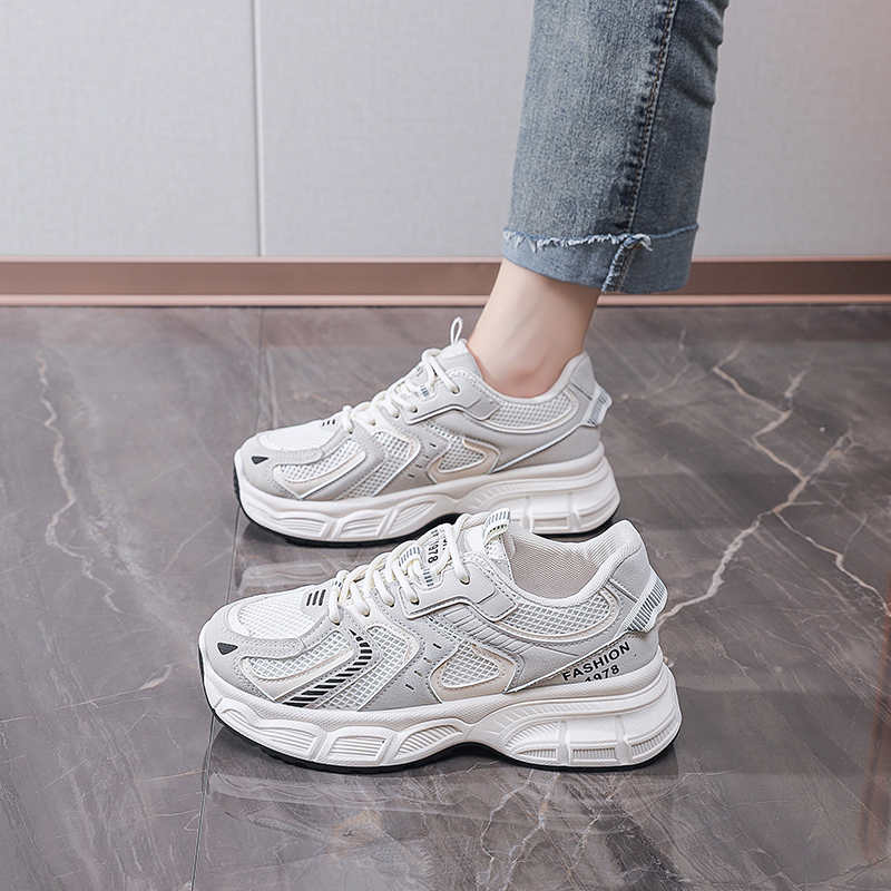 Fashion Round Foot Slip-resistant Women Sneakers 46 Loafers Shoose Ladies Shoes Brand Sports Team Wide Foot Basket Out Retro Scarp