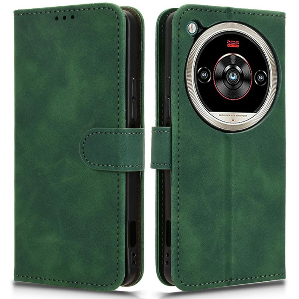 For ZTE nubia Focus 2 Ultra 5G Leather Case Skin Feel Anti Drop Wallet Stand Flip Phone Cover