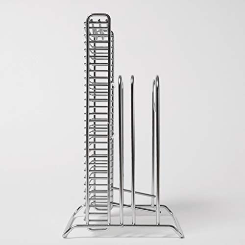 PEARL METAL Dualis Stainless Steel Knife and Cutting Board Stand, Made In Japan, H-5647