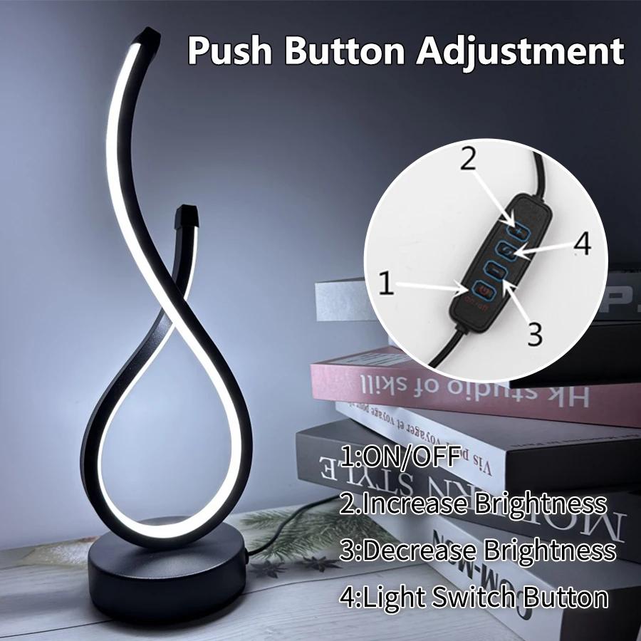 LED Night Light 3 Colors Dimmable Modern Creative Table Lamp For Bedroom Living Room Reading Office Bedside Decor Lighting