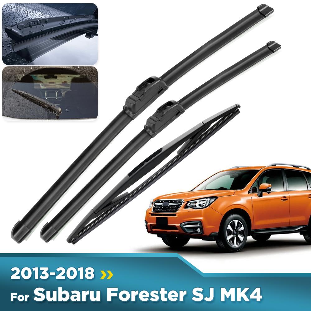 For Subaru Forester SJ MK4 2013-2018 2014 2015 Wiper Front & Rear Wiper Blades Windshield Windscreen Window Brushes 26"+17"+14