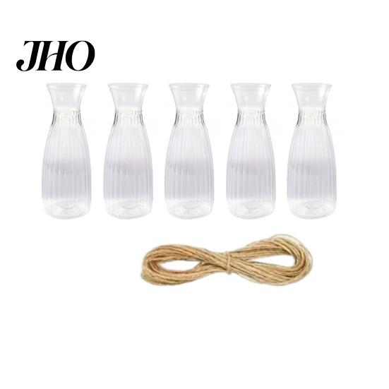 Durable Plastic Vase Clear Bud Vases, Modern Table Centerpiece Flower Vase, Simple Stylish Home Decor Transparent Decorative for Dining Wedding
