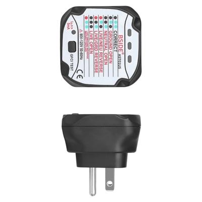 Portability Socket Tester Electrical Outlet Circuit Analyzers Detecting Live Neutral Ground Wire Durability Construction Tool