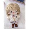 Niannyyhouse 20cm Plush Clothes Set: Jumper, Dress Shirt, Skirt, and College-Style Cardigan (Purple) Cotton Doll with Accessories