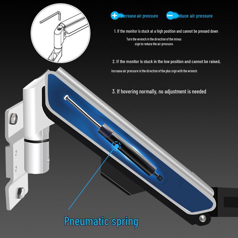 Telescopic Wall Mount Monitor Stand with Rotating Arm for Industrial and Computer Screens