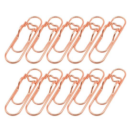 

10 шт. Металлические скрепки в форме сердца, Многоцелевой держатель для страниц блокнота для журнала, планера, закладка и скрепка для студентов и профессионалов 10pcs розового золота