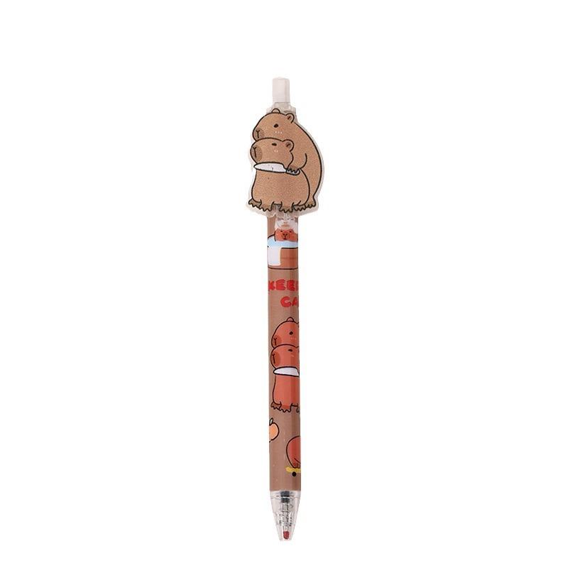 Back to school season 48pcs 0.5mm cartoon acrylic patch pressing pen cute shape press neutral pen black signature pen student stationery