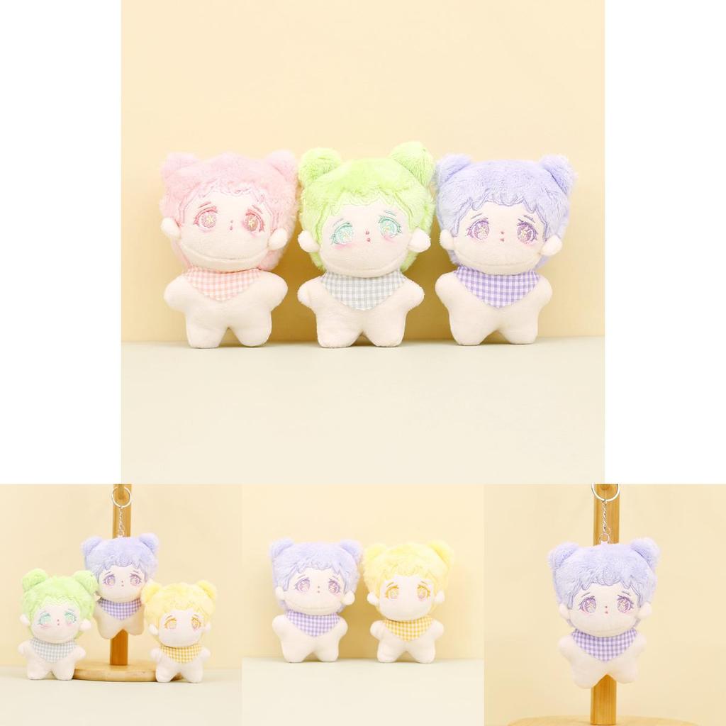 Adorable Plush Toy Keychain Soft Cotton Doll Cute Character Bag Charm For Couples