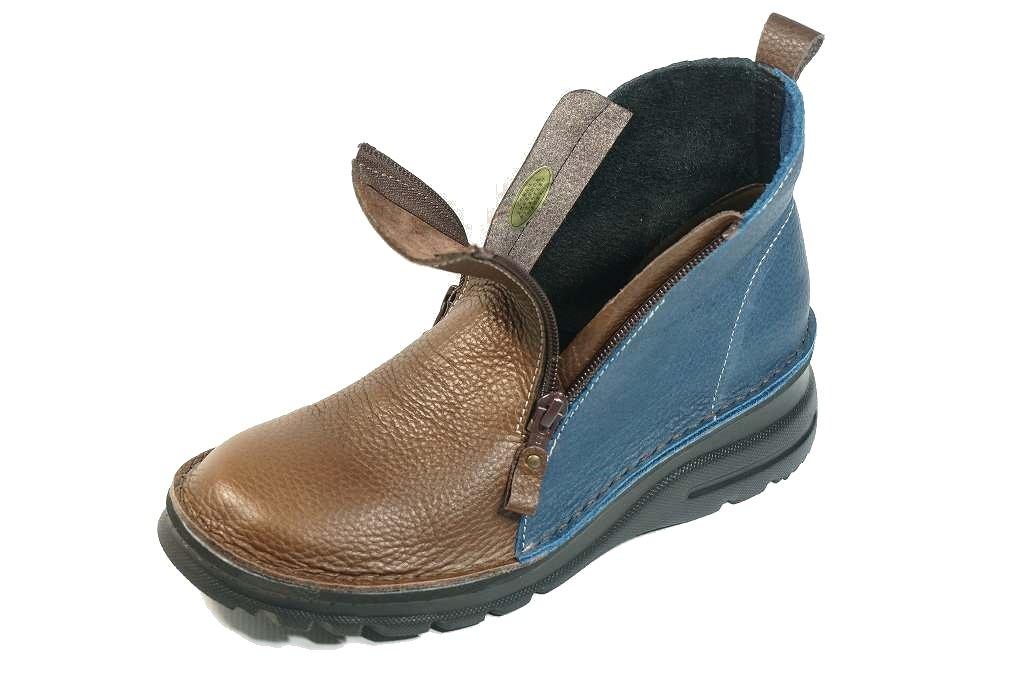 Japanische kurze echte doppelte leicht zu gehen schmerzlos Schuhe [Yuko Matsumoto] Stiefel, Leder, Reißverschluss, in, (23cm, mehrfarbig)