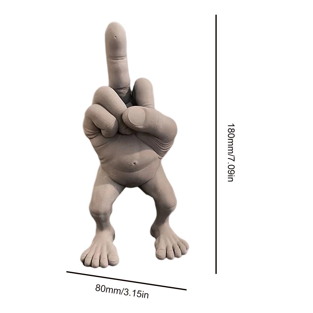 Middle Finger Figure With Legs Middle Finger Cute Duck Figurine Sculpture Middle Finger Home Desktop Ornament Garden Decoration