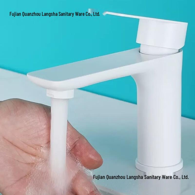 

TLXT Cream Style White Stainless Steel Hot/Cold Basin Faucet