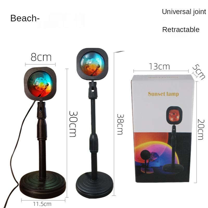 Sunset Sunset Light Slanting Sun Beach Dawn Light Seaside Blue Gradient Living Room Shooting Projection Atmosphere Table Lamp