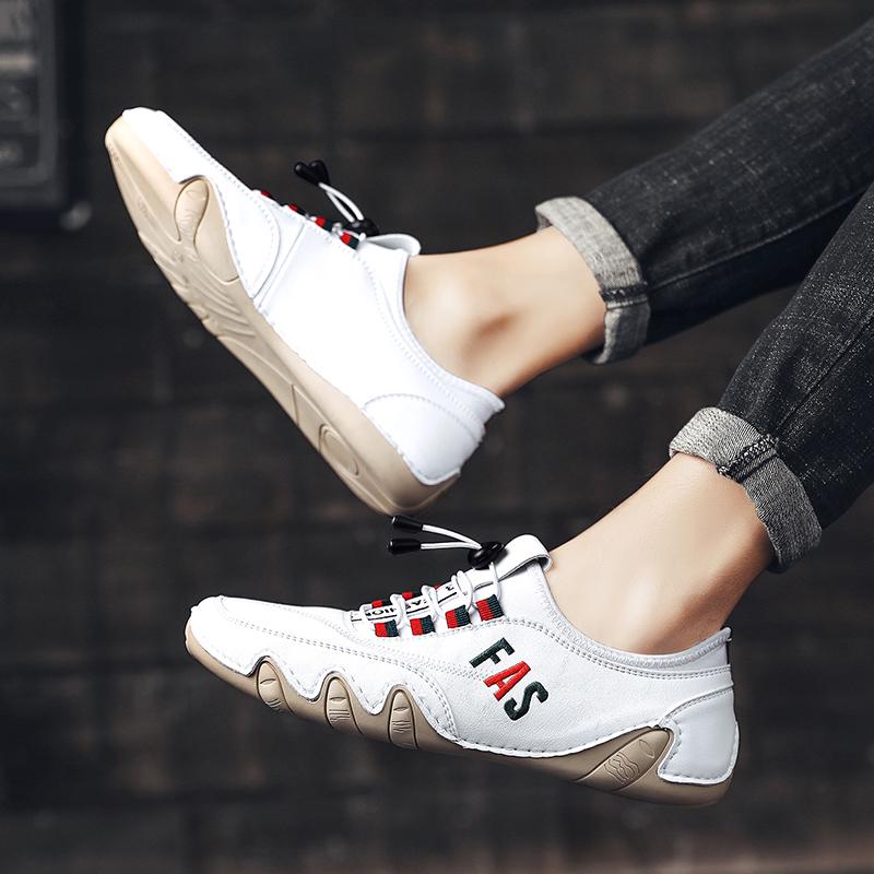 38-46 Men's Shoes Breathable Fashion Leather Shoes Soft Loafers Shoes  Driving Shoes Men