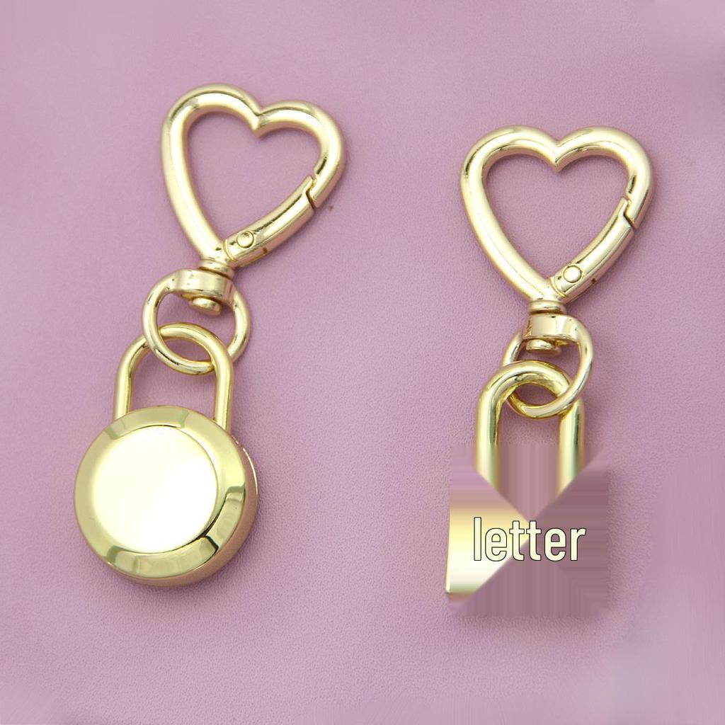 Retro Schlüssel Quadratisches Vorhängeschloss Taschenanhänger – Europäischer & Amerikanischer Stil Federverschluss Handtaschenzubehör