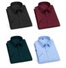 2025 Men's Stretch Short-Sleeve Business Shirt, Solid Color, Formal Interview/ Casual, Iron-Free