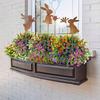 3pcs Metal Iron Rabbit Plant Pot Flower Insert Decorative Gardening Floral Arrangement Holder