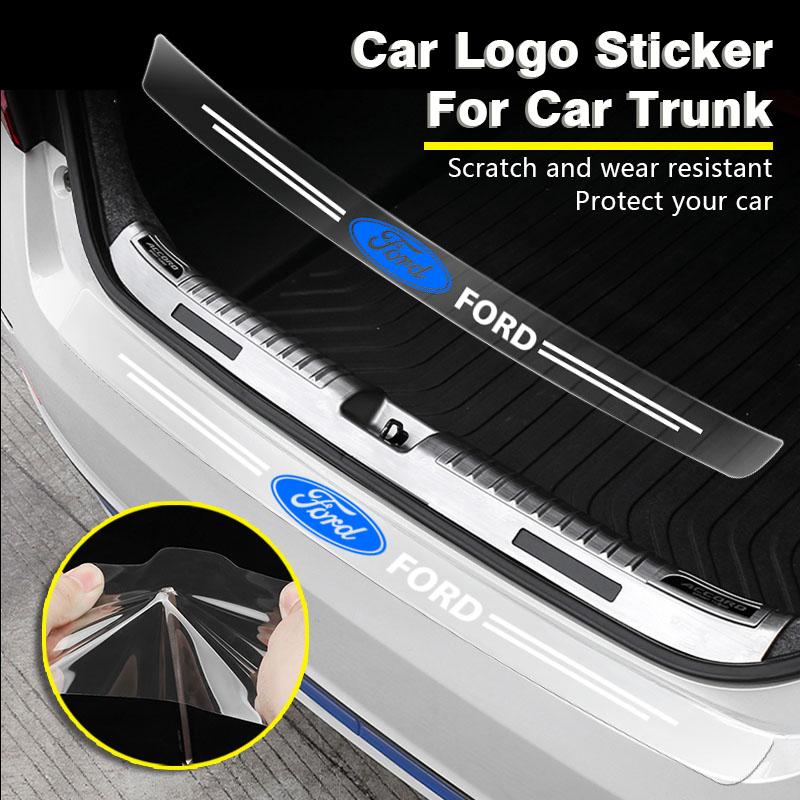 1 ks Průhledná ochranná nálepka na znak kufru auta, Autodoplňky pro Ford Focus Mondeo Kuga Fiesta MK7 Escort Explorer Edge 2 4 MK2 MK4