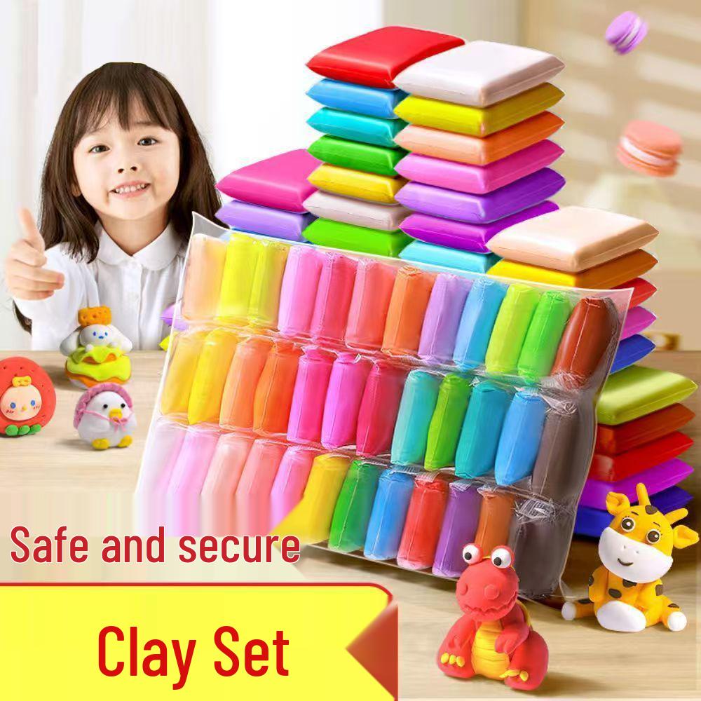 Children's 24-Color Super Light Clay Kit - DIY Space-Themed Crystal Clay for Kindergarten Arts & Crafts