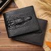 Crocodile Skin Wallet Men PU Leather Small Zipper Short Men Wallets Credit Card Holders Coin Pocket Purse Alligator
