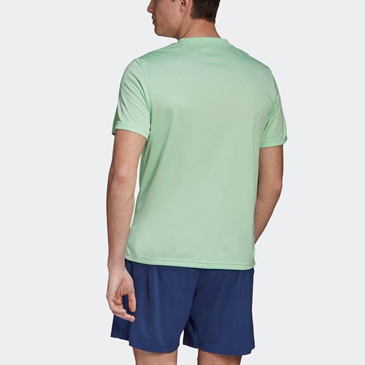 Adidas Casual Sports Crew Neck Short Sleeve T-Shirt Men Tops Green FT9734