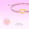 Golden Heart 999 Pure Gold Luck Bead Peach Heart Bracelet - 5D Hard Gold Rulu Tong Heart Shape Gift