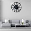 Morden Metal Wall Clock for Living Room Bedroom Office Kitchen Stylish Analog Wall Clock for Home and Hall Designer Big Size Modern (50 Cm) (Black