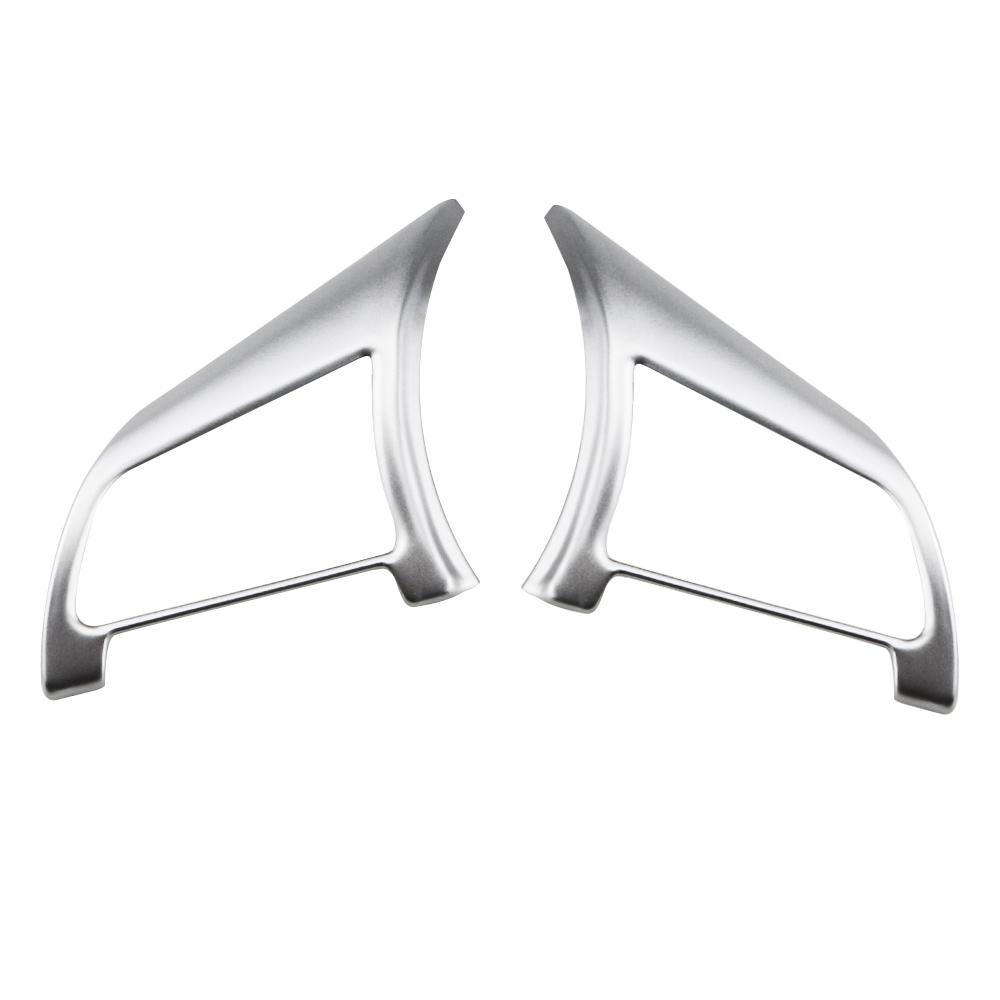 

For Nissan Xtrail T32 Rogue Note Qashqai J11 Versa Juke Micra Kicks Leaf Sentra Steering Wheel Trim Sticker Cover Accessories серебряный