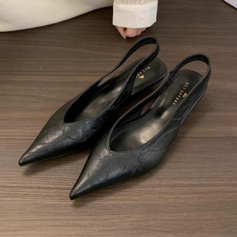 Fashion Leopard Pointed Toe Sandals High Heels Shoes Women Slippers Slingback Summer 2025 Trend Sexy Dress Loafers Shallow Pumps Mujer