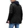 Trench da uomo casual e alla moda, tinta unita, lunghezza media, con revers e bottoni