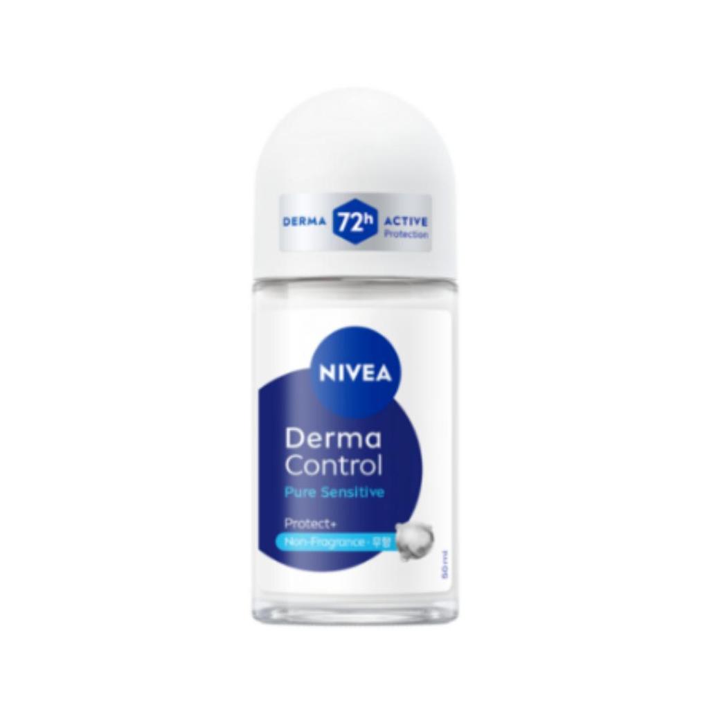 NIVEA Dezodorant Roll-On Derma Control Pure Sensitive — 50 ml (1 jednostka)