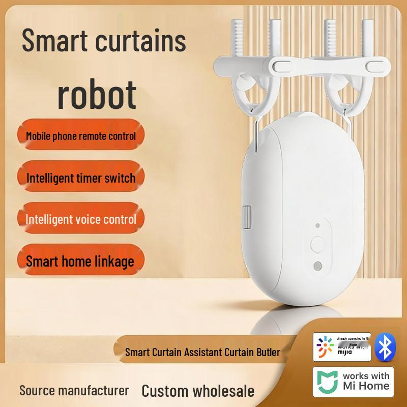 Kompatibel mit Mijia App Smart Curtain Roboter: Fernbedienung, Zeitschalter, Xiao Ai Tongxue Sprachsteuerung.