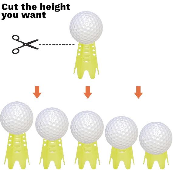 CHGCRAFT 17Pcs Golf Simulator Tees Plastic Golf Tee Golf Mat Tees Practice Golf Tees Perfect for Turf and Driving Range Indoor Claw Tee Mixed Color