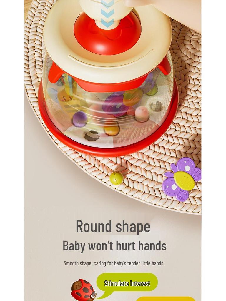 Cross-border Carousel Insect Toy: Baby's Early Education Bouncy Ball & Roller