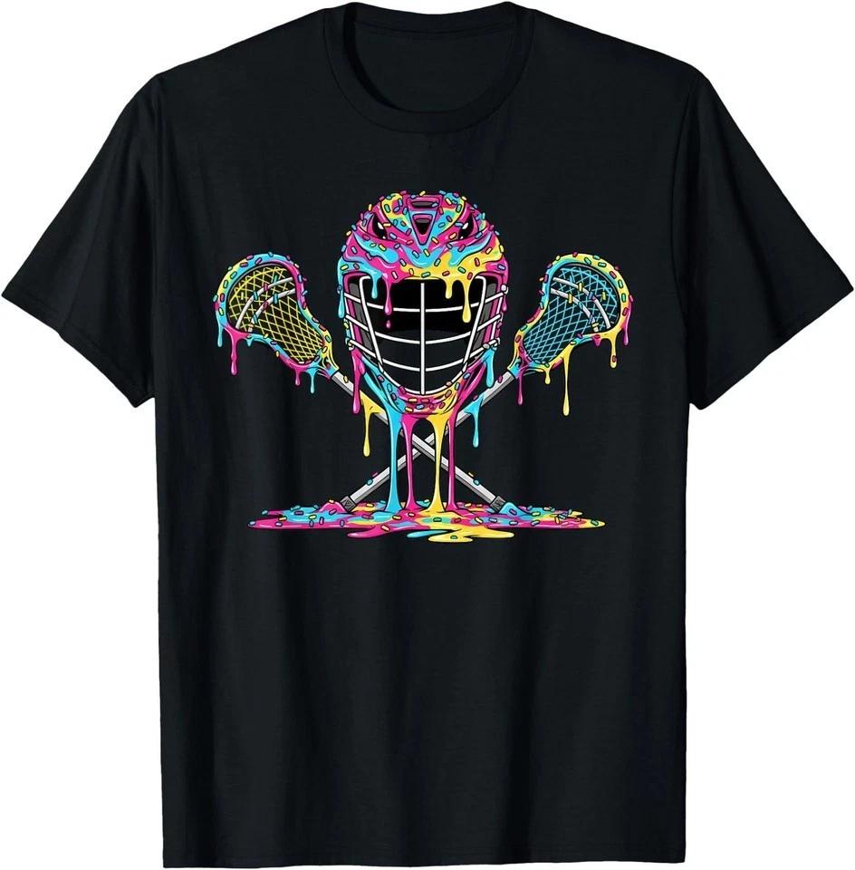 Lacrosse Drip Ice Cream Lax Helmet Sticks Sport Player T-Shirt 4XL
