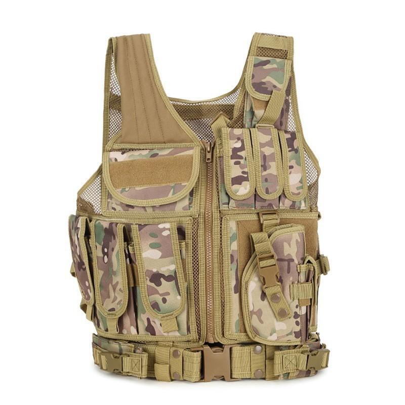 Chaleco Exterior Real Fuerzas CS Ropa Antipunzadas Lobo de Guerra Camuflaje de Rejilla Entrenamiento de Campo