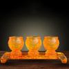 3pcs/Set Glass Water Supply Cup Buddha Cup Buddhism Supplies Worship Guanyin Cup