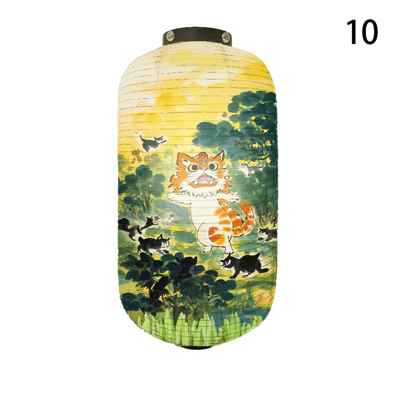 Japanese Style Cloth Lantern Yakitori Wish Dharma Lantern Outdoor Sushi Pub Bistro Ramen Shop Restaurant Decor Advertisement