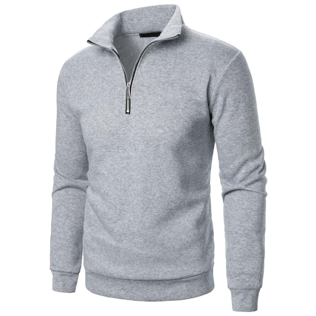 Uomo Autunno Inverno Uomo Felpa con Mezza Zip Collo Alto Manica Lunga Raglan Felpe con Cappuccio Calda Streetwear Cappotti da Lavoro Yasheng