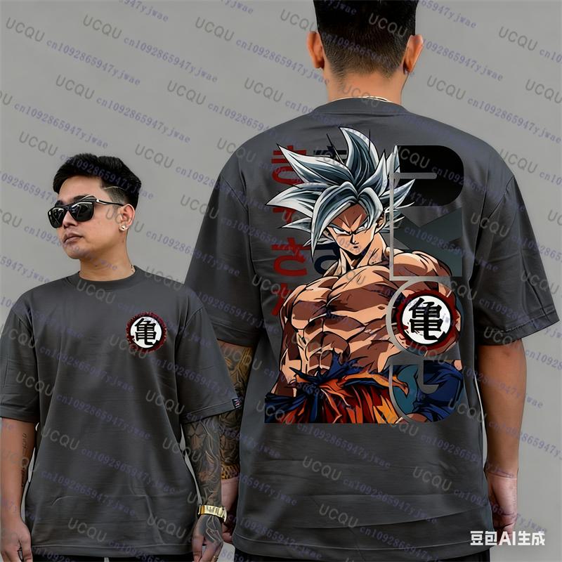 Goku Dragon Balls Anime Tees Men/Women Oversized Casual Cotton Tshirt Summer Sport Breathable Harajuku Bandai Cosplay Tshirt