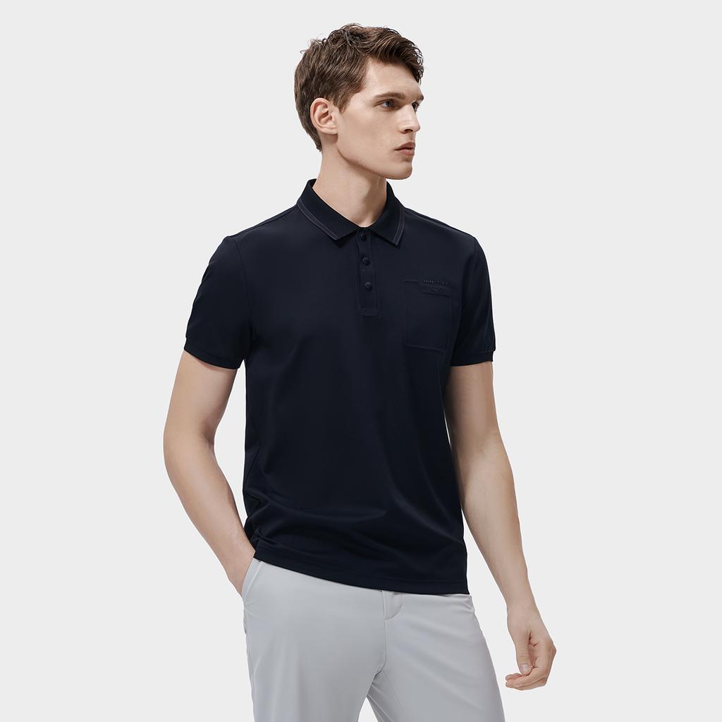 New FILA Polo Shirt Men's Jet Black F11M317107F-BK