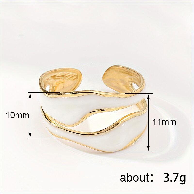 Hot-selling metal wave irregular ring, drop oil painting oil craft ring, simple temperament jewelry