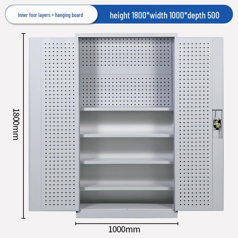 Heavy-Duty Workshop Tool Cabinet with Drawers and Pegboard