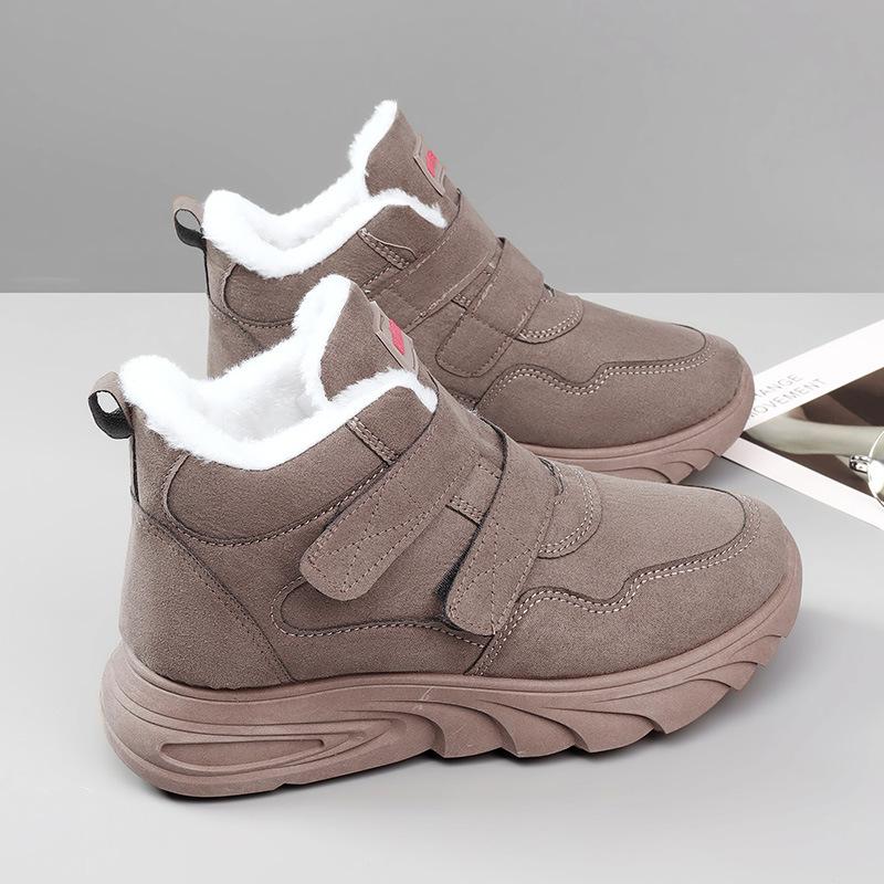 Winter Women's Shoes New Velvet Thickened Warm Shoes Comfortable and Lightweight Casual Cotton Shoes Simple Fashion Non-slip Mother Shoes