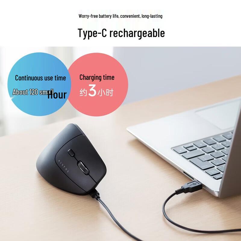 SANWA Ergonomic Lightweight Wireless Mouse