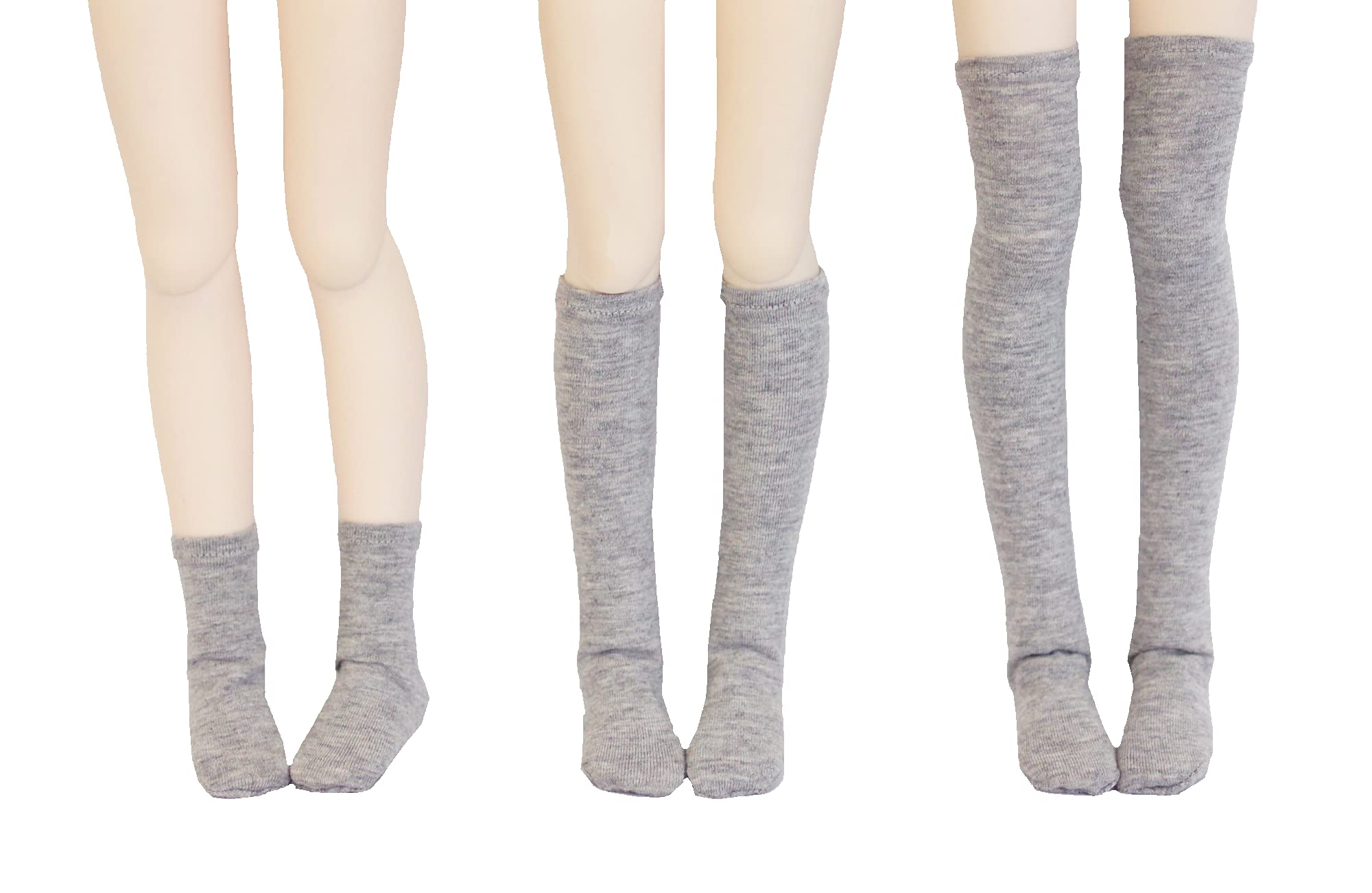 

Комплект простых длинных носков, совместимых по масштабу, до колена, светлых, для кукол 40 см и BJD-кукол [Petite Marie] 1/3 MDD/MSD Всесезонный 3 штуки (Носки, Носки,