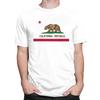 Custom Bear California Republic Flag T Shirts Men 100 Cotton Tee Tops Tshirts Short Sleeve Fashion Tshirt Clothes